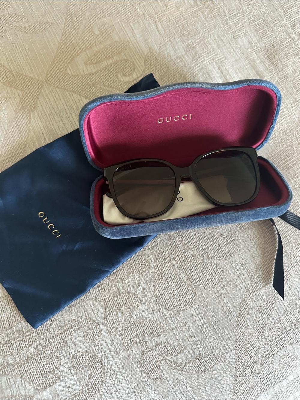 Gucci Women's Black & Brown Sunglasses
